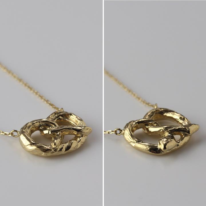 【土日限定8000円OFFクーポン有】 18金ネックレス k18 ネックレス 18金 プレッツェル スイーツ お菓子 ロングネックレス 18k k18ネックレス | DEVAS | 04