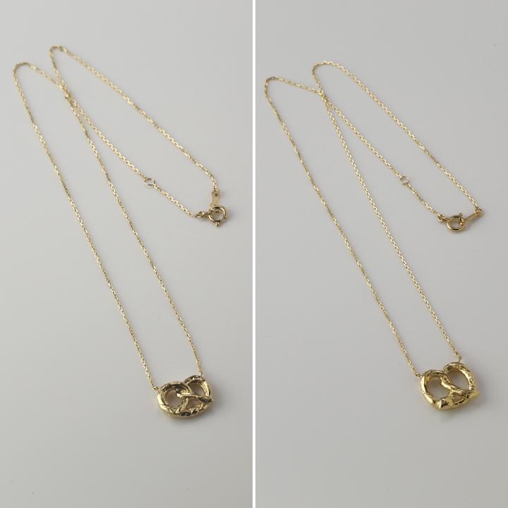 【土日限定8000円OFFクーポン有】 18金ネックレス k18 ネックレス 18金 プレッツェル スイーツ お菓子 ロングネックレス 18k k18ネックレス | DEVAS | 05