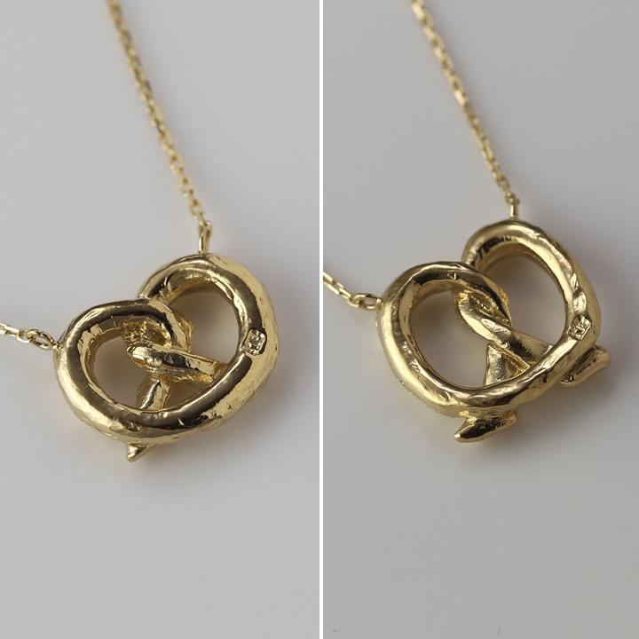 【土日限定8000円OFFクーポン有】 18金ネックレス k18 ネックレス 18金 プレッツェル スイーツ お菓子 ロングネックレス 18k k18ネックレス | DEVAS | 06