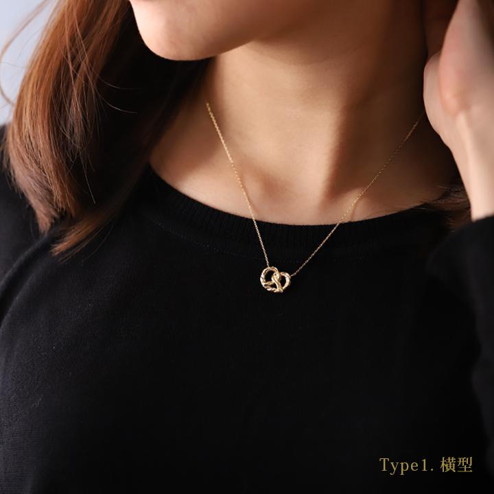 【土日限定8000円OFFクーポン有】 18金ネックレス k18 ネックレス 18金 プレッツェル スイーツ お菓子 ロングネックレス 18k k18ネックレス | DEVAS | 07