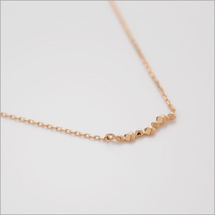 【土日限定2000円OFFクーポン有】 18金ネックレス k18 ネックレス 18金 ピンクゴールド レディース 流れ星 バー 星 スター 18k あずきチェーン 小豆 | DEVAS | 02