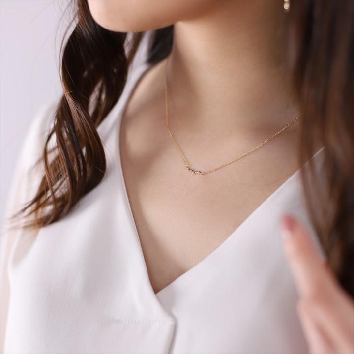 【土日限定2000円OFFクーポン有】 18金ネックレス k18 ネックレス 18金 ピンクゴールド レディース 流れ星 バー 星 スター 18k あずきチェーン 小豆 | DEVAS | 06