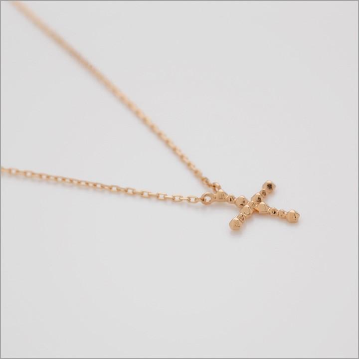 【土日限定2500円OFFクーポン有】 18金ネックレス k18 ネックレス 18金 ピンクゴールド レディース クロス 十字架 クロスネックレス 18k シンプル 小豆 | DEVAS | 02