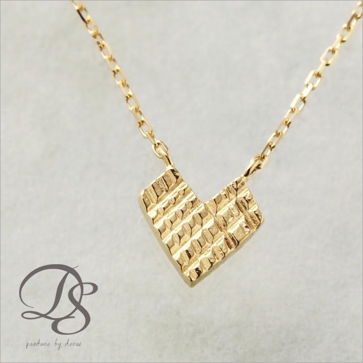 【土日限定3500円OFFクーポン有】 18金ネックレス k18 ネックレス 18金 レディース ハート ミニサイズ プチ k18ネックレス 18k あずきチェーン 小豆 | DEVAS