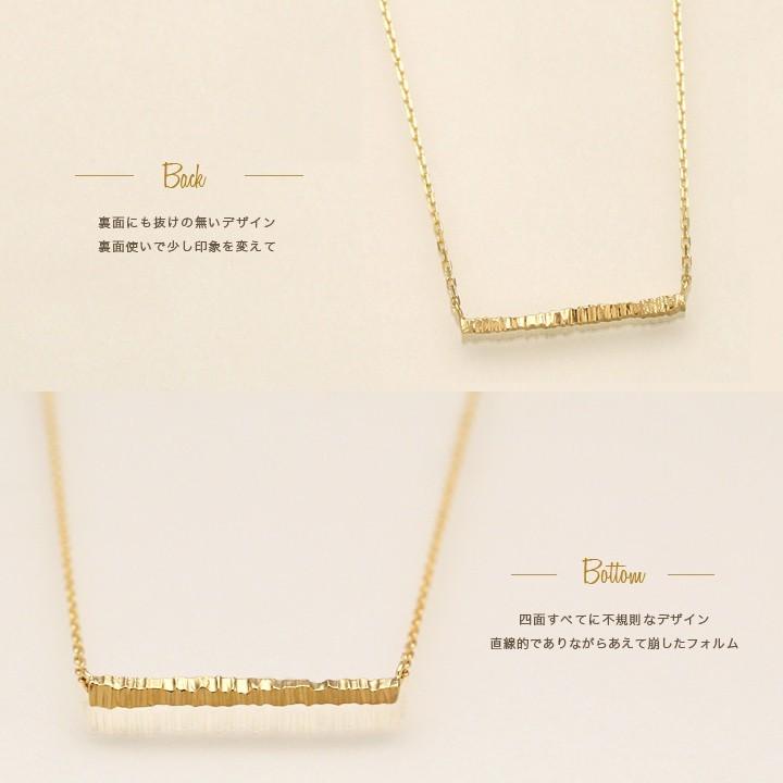 【土日限定3500円OFFクーポン有】 18金ネックレス k18 ネックレス 18金 レディース バー ストレート 18k シンプル あずきチェーン 小豆 k18ネックレス | DEVAS | 03