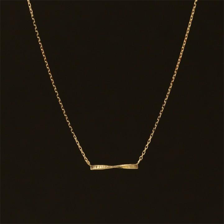 【土日限定2000円OFFクーポン有】 18金ネックレス k18 ネックレス 18金 レディース バー ツイスト ストレート 18k あずきチェーン 小豆 k18ネックレス | DEVAS | 05