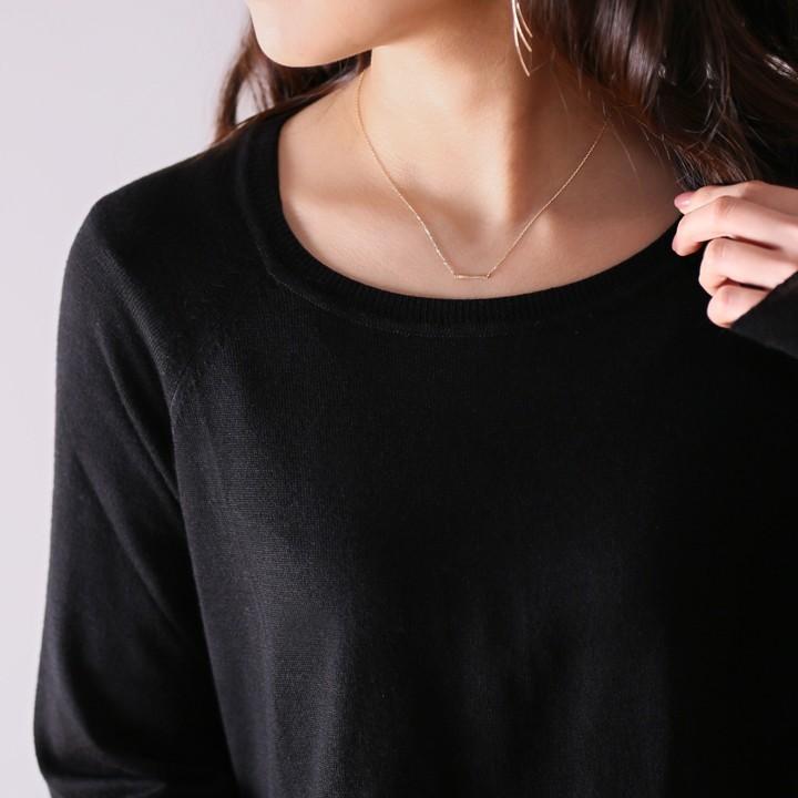 【土日限定2000円OFFクーポン有】 18金ネックレス k18 ネックレス 18金 レディース バー ツイスト ストレート 18k あずきチェーン 小豆 k18ネックレス | DEVAS | 06