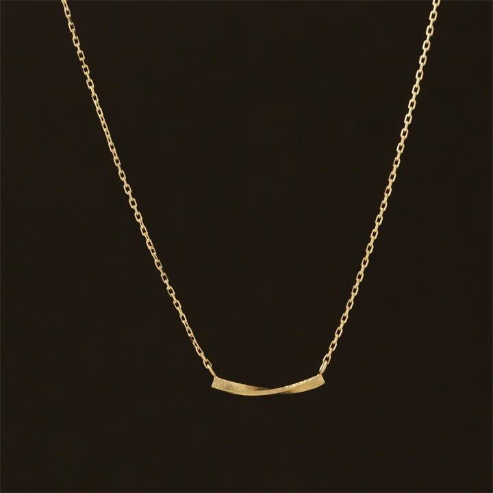 6月土日限定 7%クーポン▼ 18金ネックレス k18 ネックレス 18金 レディース バー ツイスト カーブ 18k あずきチェーン 小豆 k18ネックレス | DEVAS | 07