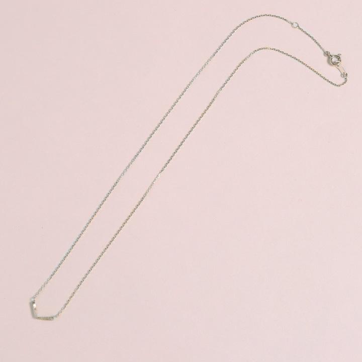 【2/4 値上げ対象】 プラチナ ネックレス Pt950 Pt850 ネックレス PT レディース Vバー 凹凸 V字ネックレス プラチナ シンプル プラチナネックレス サイズ | DEVAS | 04