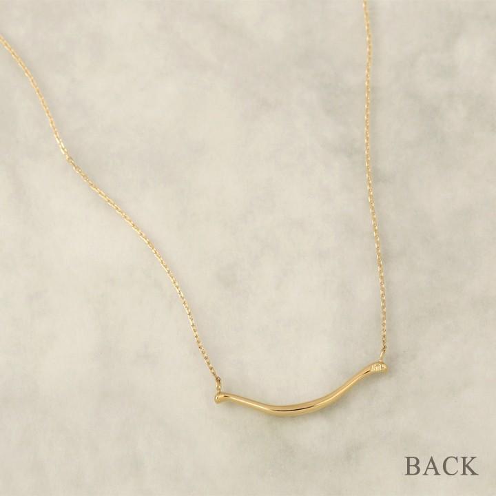 【土日限定4000円OFFクーポン有】  18金ネックレス k18 ネックレス 18金 レディース スマイル カーブ 18k シンプル あずきチェーン 小豆 k18ネックレス | DEVAS | 05