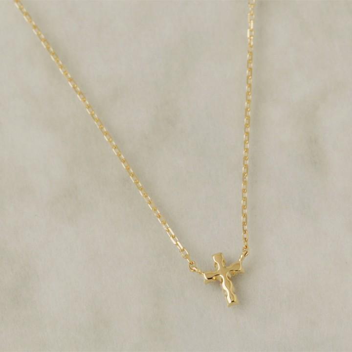 【土日限定3500円OFFクーポン有】 18金ネックレス k18 ネックレス 18金 レディース クロス クロスネックレス ダイヤモンド 18k あずきチェーン 小豆 | DEVAS | 04