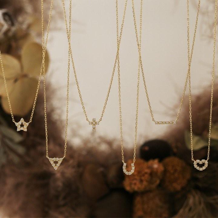 【土日限定3500円OFFクーポン有】 18金ネックレス k18 ネックレス 18金 レディース クロス クロスネックレス ダイヤモンド 18k あずきチェーン 小豆 | DEVAS | 09