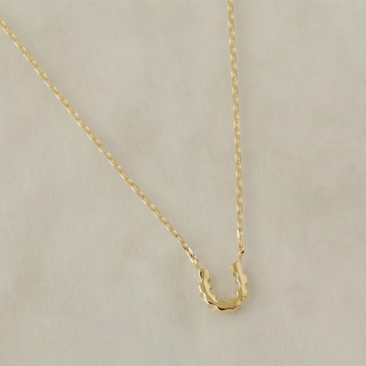 【土日限定3500円OFFクーポン有】 18金ネックレス k18 ネックレス 18金 レディース 馬蹄 ホースシュー ダイヤモンド 8石 18k あずきチェーン 小豆 | DEVAS | 04