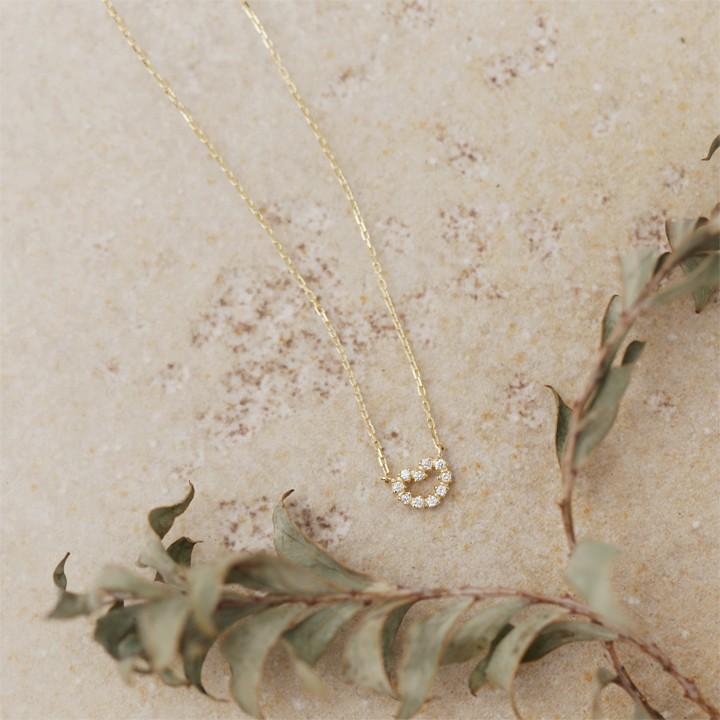 【土日限定3500円OFFクーポン有】 18金ネックレス k18 ネックレス 18金 レディース ハート オープンハート ダイヤモンド 18k あずきチェーン 小豆 | DEVAS | 01