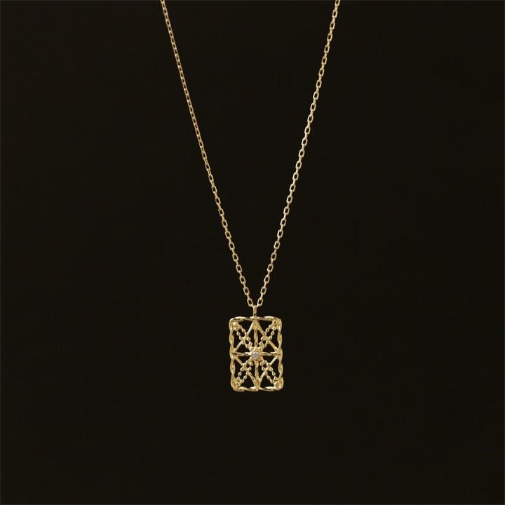 【土日限定4000円OFFクーポン有】 18金ネックレス k18 ネックレス 18金 レディース レース 四角形 ダイヤモンド ロングネックレス k18ネックレス 18k | DEVAS | 04