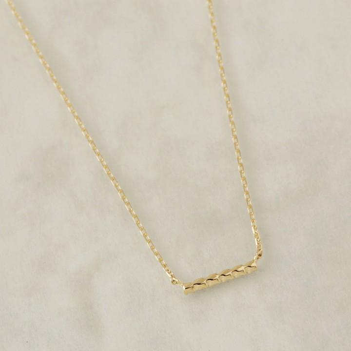 【土日限定3500円OFFクーポン有】 18金ネックレス k18 ネックレス 18金 レディース バー ダイヤモンド 4石 k18ネックレス 18k あずきチェーン 小豆 | DEVAS | 04