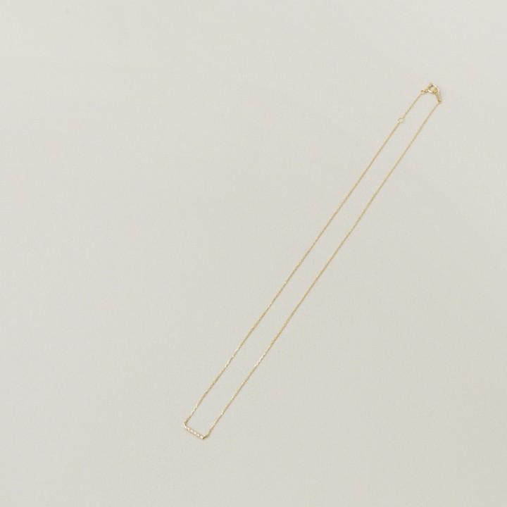 【土日限定3500円OFFクーポン有】 18金ネックレス k18 ネックレス 18金 レディース バー ダイヤモンド 4石 k18ネックレス 18k あずきチェーン 小豆 | DEVAS | 06