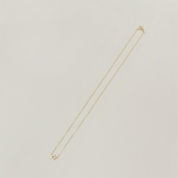 【2/4 値上げ対象】 18金ネックレス k18 ネックレス 18金 レディース スター オープンスター 星 ダイヤ k18ネックレス 18k あずきチェーン | DEVAS | 05