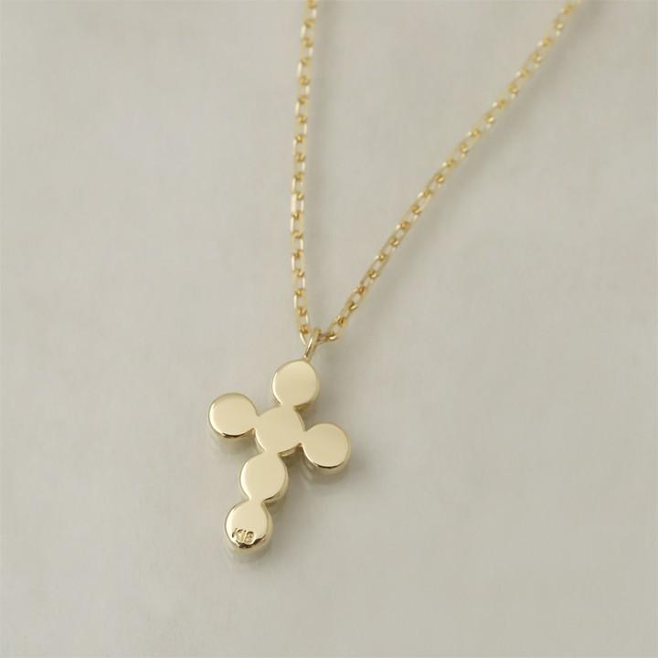 【土日限定4000円OFFクーポン有】  18金ネックレス k18 ネックレス 18金 レディース クロス クロスネックレス ダイヤモンド 18k あずきチェーン 小豆 | DEVAS | 04