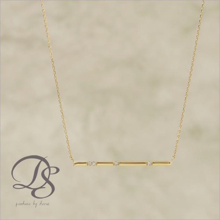 【土日限定5000円OFFクーポン有】 18金ネックレス k18 ネックレス 18金 レディース チョコバー ダイヤ 4石 k18ネックレス 18k あずきチェーン 小豆 | DEVAS