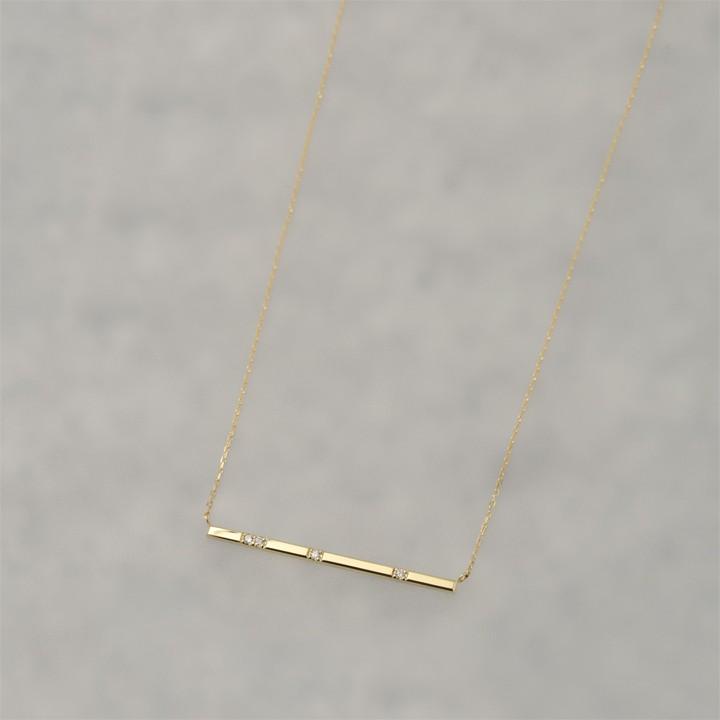 【土日限定5000円OFFクーポン有】 18金ネックレス k18 ネックレス 18金 レディース チョコバー ダイヤ 4石 k18ネックレス 18k あずきチェーン 小豆 | DEVAS | 01