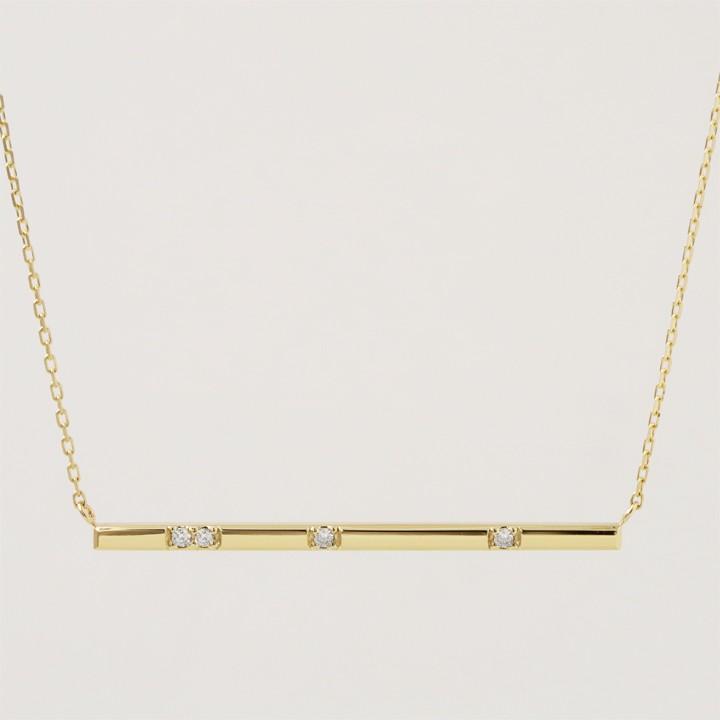 【土日限定5000円OFFクーポン有】 18金ネックレス k18 ネックレス 18金 レディース チョコバー ダイヤ 4石 k18ネックレス 18k あずきチェーン 小豆 | DEVAS | 02