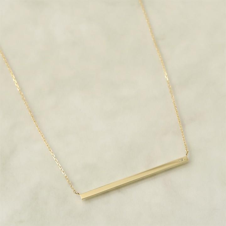 【土日限定5000円OFFクーポン有】 18金ネックレス k18 ネックレス 18金 レディース チョコバー ダイヤ 4石 k18ネックレス 18k あずきチェーン 小豆 | DEVAS | 04