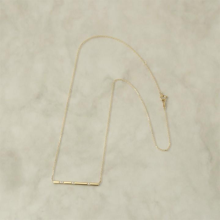 【土日限定5000円OFFクーポン有】 18金ネックレス k18 ネックレス 18金 レディース チョコバー ダイヤ 4石 k18ネックレス 18k あずきチェーン 小豆 | DEVAS | 05