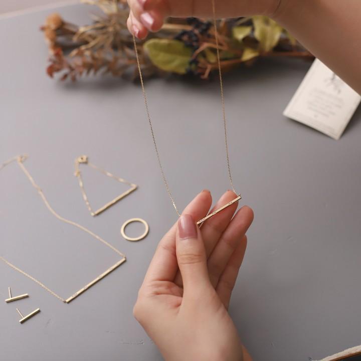 【土日限定5000円OFFクーポン有】 18金ネックレス k18 ネックレス 18金 レディース チョコバー ダイヤ 4石 k18ネックレス 18k あずきチェーン 小豆 | DEVAS | 08