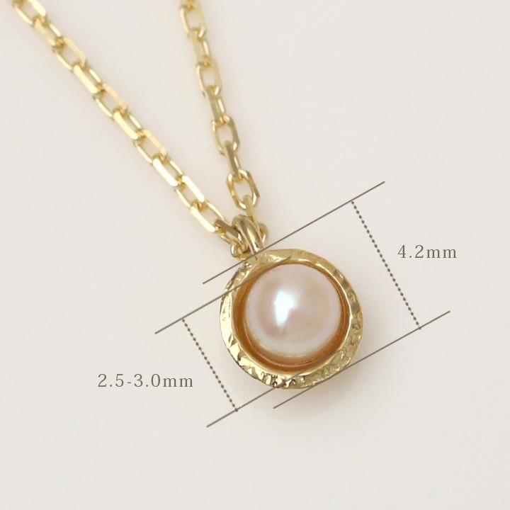 【土日限定2000円OFFクーポン有】 18金ネックレス k18 ネックレス 18金 レディース 本真珠 アコヤパール ベビーパール 一粒 パール 18k 小豆 | DEVAS | 03