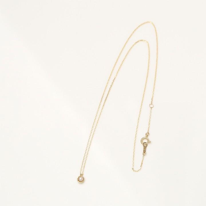 【土日限定2000円OFFクーポン有】 18金ネックレス k18 ネックレス 18金 レディース 本真珠 アコヤパール ベビーパール 一粒 パール 18k 小豆 | DEVAS | 06