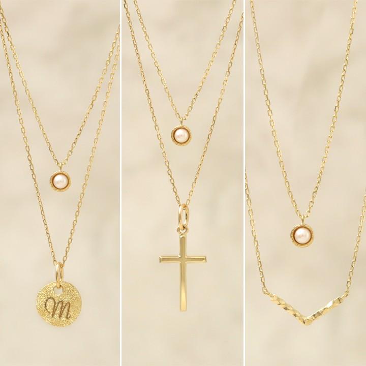 【土日限定2000円OFFクーポン有】 18金ネックレス k18 ネックレス 18金 レディース 本真珠 アコヤパール ベビーパール 一粒 パール 18k 小豆 | DEVAS | 09