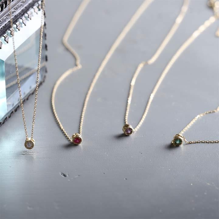 【土日限定3500円OFFクーポン有】 18金ネックレス k18 ネックレス 18金 レディース 2way ダイヤモンド ルビー サファイア エメラルド k18ネックレス 18k | DEVAS | 01