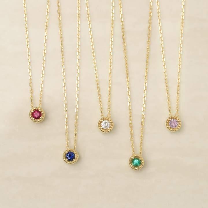 【土日限定3500円OFFクーポン有】 18金ネックレス k18 ネックレス 18金 レディース 2way ダイヤモンド ルビー サファイア エメラルド k18ネックレス 18k | DEVAS | 02