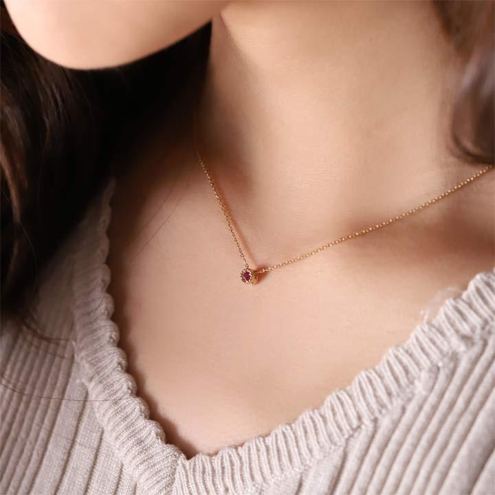 【土日限定3500円OFFクーポン有】 18金ネックレス k18 ネックレス 18金 レディース 2way ダイヤモンド ルビー サファイア エメラルド k18ネックレス 18k | DEVAS | 09