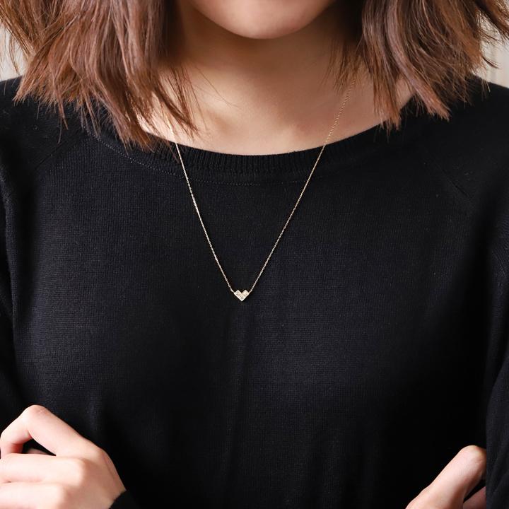 【土日限定5000円OFFクーポン有】 18金ネックレス k18 ネックレス 18金 レディース 3石 ダイヤモンド 四角 k18ネックレス 18k あずきチェーン 小豆 | DEVAS | 09