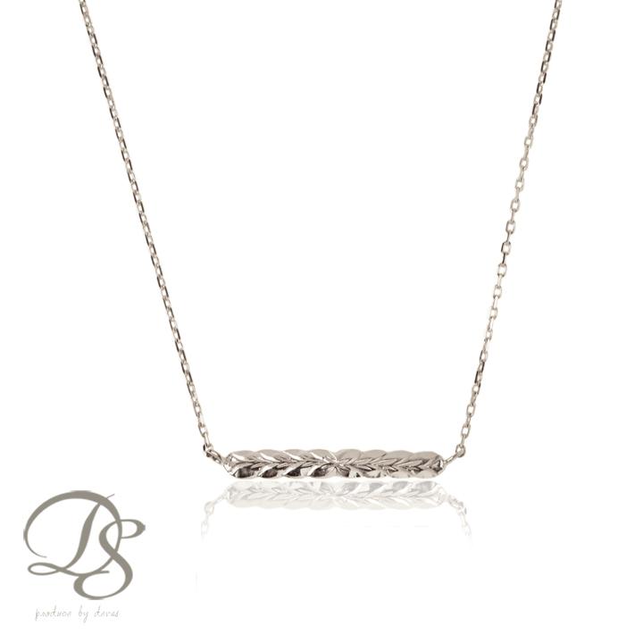 プラチナ ネックレス レディース プラチナネックレス ハワイアンジュエリー バー マイレ PT950 シンプル 華奢 細い 40cm 42cm 45cm センチ ネックレスレディース | DEVAS