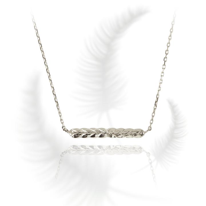 プラチナ ネックレス レディース プラチナネックレス ハワイアンジュエリー バー マイレ PT950 シンプル 華奢 細い 40cm 42cm 45cm センチ ネックレスレディース | DEVAS | 02