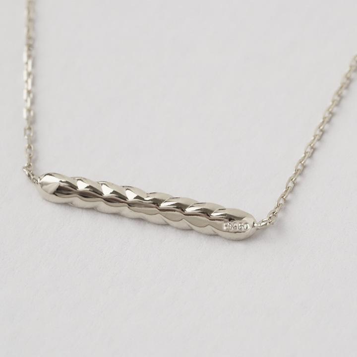 プラチナ ネックレス レディース プラチナネックレス ハワイアンジュエリー バー マイレ PT950 シンプル 華奢 細い 40cm 42cm 45cm センチ ネックレスレディース | DEVAS | 06