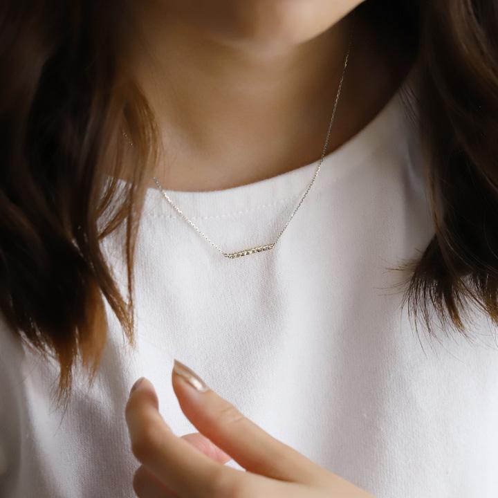 プラチナ ネックレス レディース プラチナネックレス ハワイアンジュエリー バー マイレ PT950 シンプル 華奢 細い 40cm 42cm 45cm センチ ネックレスレディース | DEVAS | 08