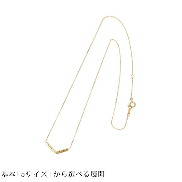 【土日限定4000円OFFクーポン有】  18金ネックレス k18 ネックレス 18金 レディース ハワイアンジュエリー V字 バー マイレ k18ネックレス 18k 42cm | DEVAS | 08