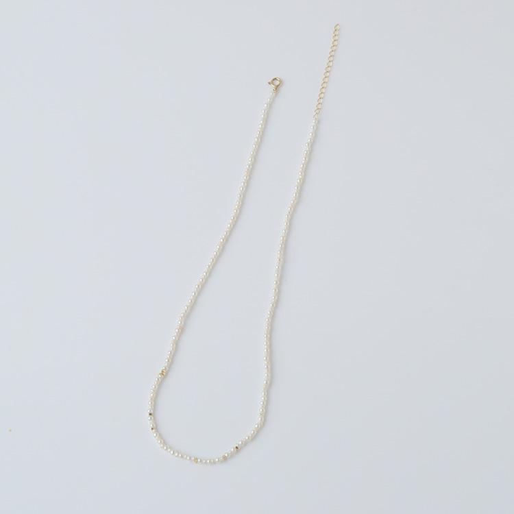 【土日限定1500円OFFクーポン有】 18金ネックレス k18 ネックレス 18金 レディース 淡水パール チョーカー パール パールネックレス 18k あずきチェーン | DEVAS | 04