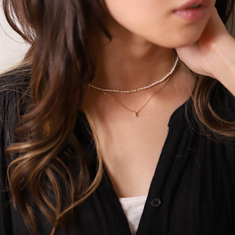 【土日限定2000円OFFクーポン有】 18金ネックレス k18 ネックレス 18金 レディース イニシャル アルファベット カスタマイズ 18k あずきチェーン 小豆 | DEVAS | 13
