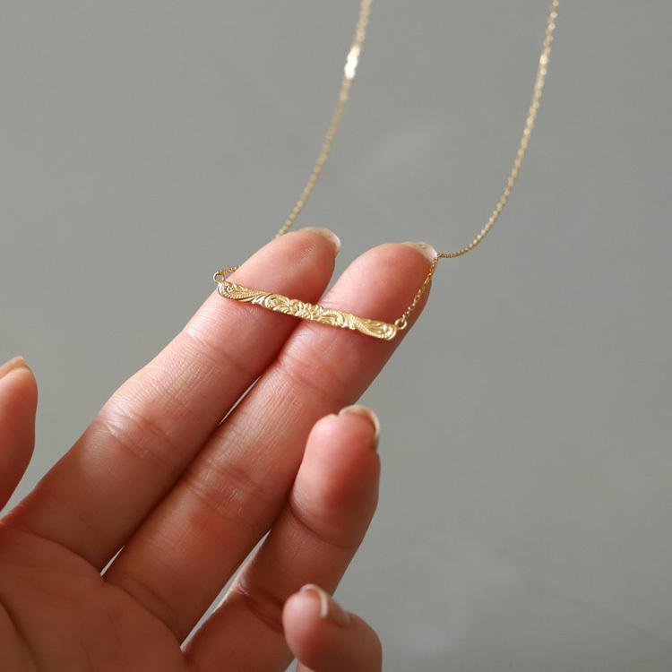 【土日限定3500円OFFクーポン有】 18金ネックレス k18 ネックレス 18金 レディース ハワイアンジュエリー バー ひまわり フラワー k18ネックレス 18k | DEVAS | 11