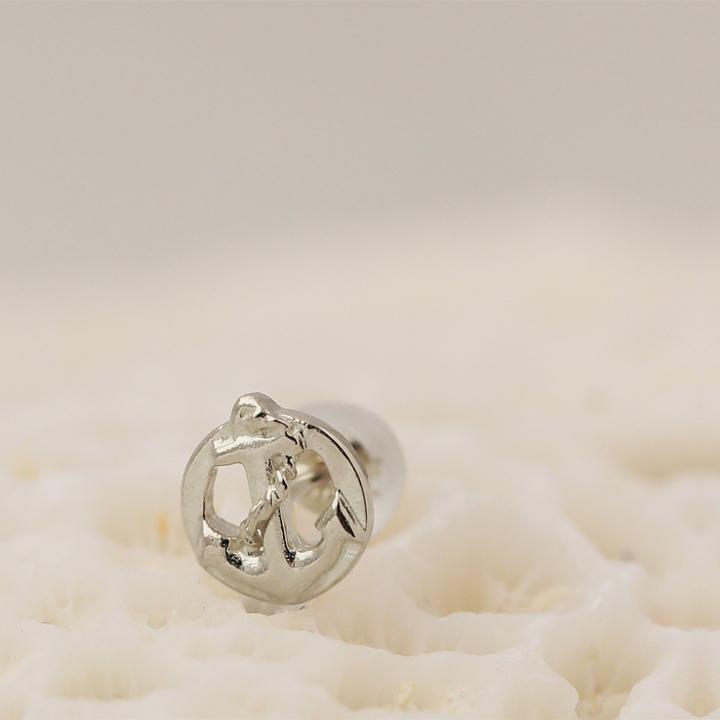 プラチナピアス ピアス プラチナ レディース メンズ 錨 アンカー マリン プラチナ950 ピアスプラチナ PT シンプル 地金 小さめ 小さい シンプルピアス 片耳 | DEVAS | 01