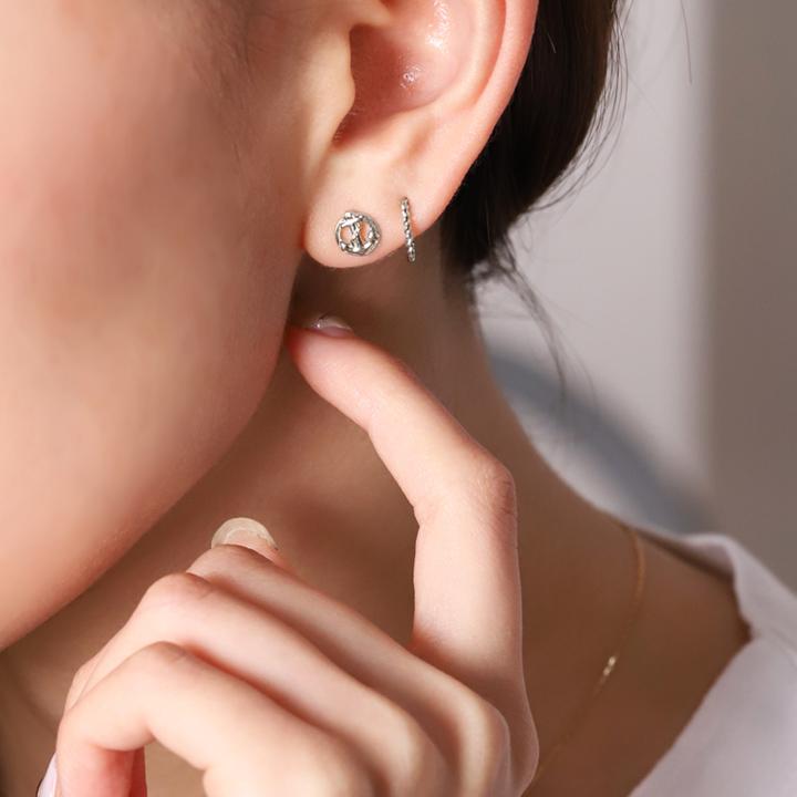 プラチナピアス ピアス プラチナ レディース メンズ 錨 アンカー マリン プラチナ950 ピアスプラチナ PT シンプル 地金 小さめ 小さい シンプルピアス 片耳 | DEVAS | 06