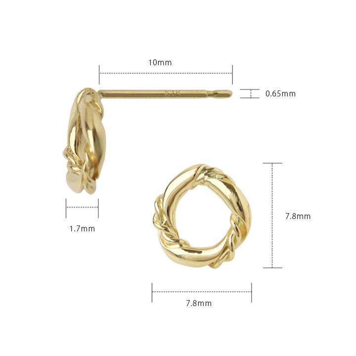 【2/4 値上げ対象】 18金 ピアス k18 18金ピアス 18k サークルリング k18ピアス レディース ピアス18金 18kピアス 両耳 セット | DEVAS | 05