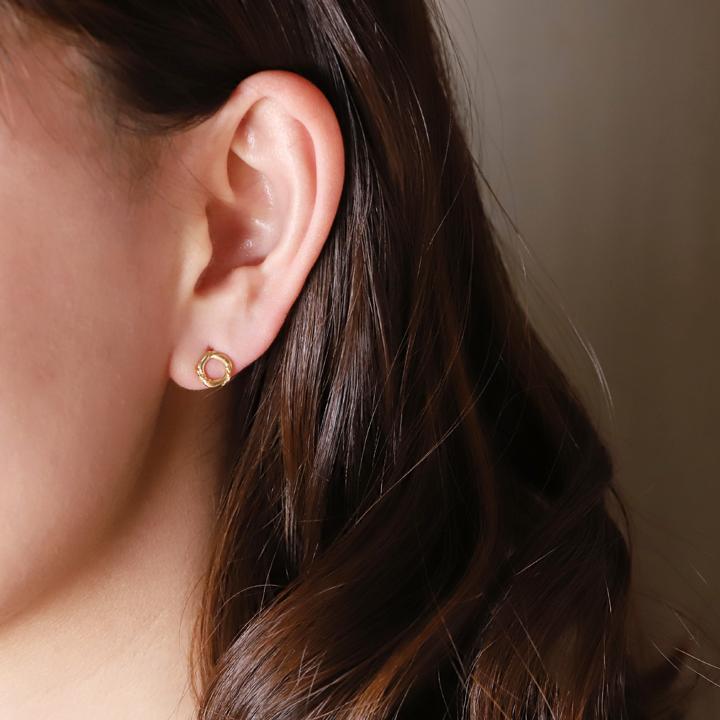 【2/4 値上げ対象】 18金 ピアス k18 18金ピアス 18k サークルリング k18ピアス レディース ピアス18金 18kピアス 両耳 セット | DEVAS | 07