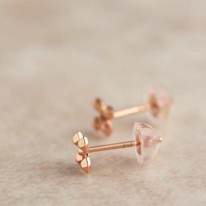 18金 ピアス k18 ピンクゴールド 18金ピアス 18k クロス シンプル k18ピアス レディース ピアス18金 18kピアス 小さめ 18 金 華奢 つけっぱなし 両耳 セット | DEVAS | 03