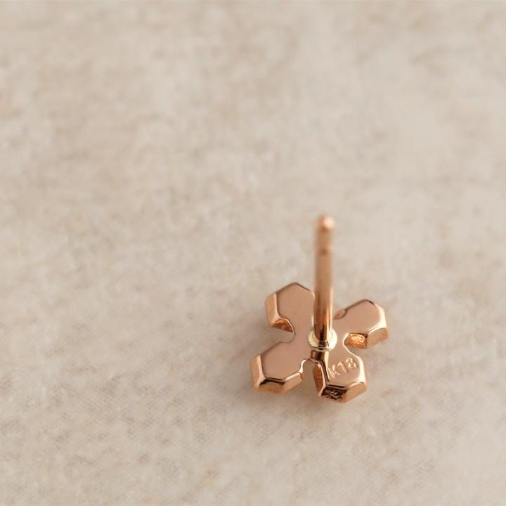 18金 ピアス k18 ピンクゴールド 18金ピアス 18k クロス シンプル k18ピアス レディース ピアス18金 18kピアス 小さめ 18 金 華奢 つけっぱなし 両耳 セット | DEVAS | 04